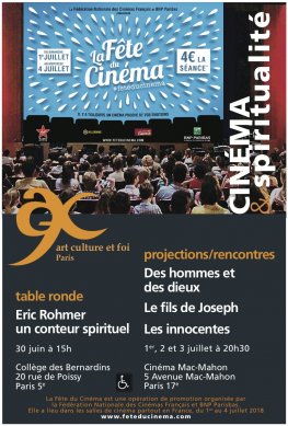 Fête du cinéma : Cinéma et spiritualité à Paris du 30 juin au 3 juillet 2018