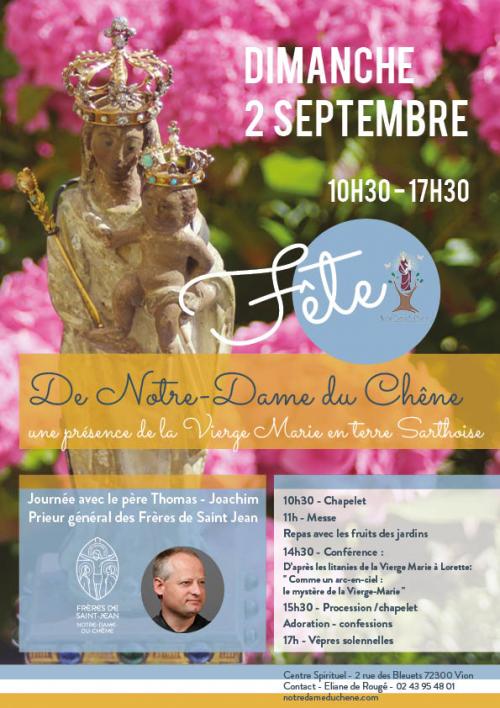 Fête de Notre Dame du Chêne – 2 septembre 2018 à Vion (72)