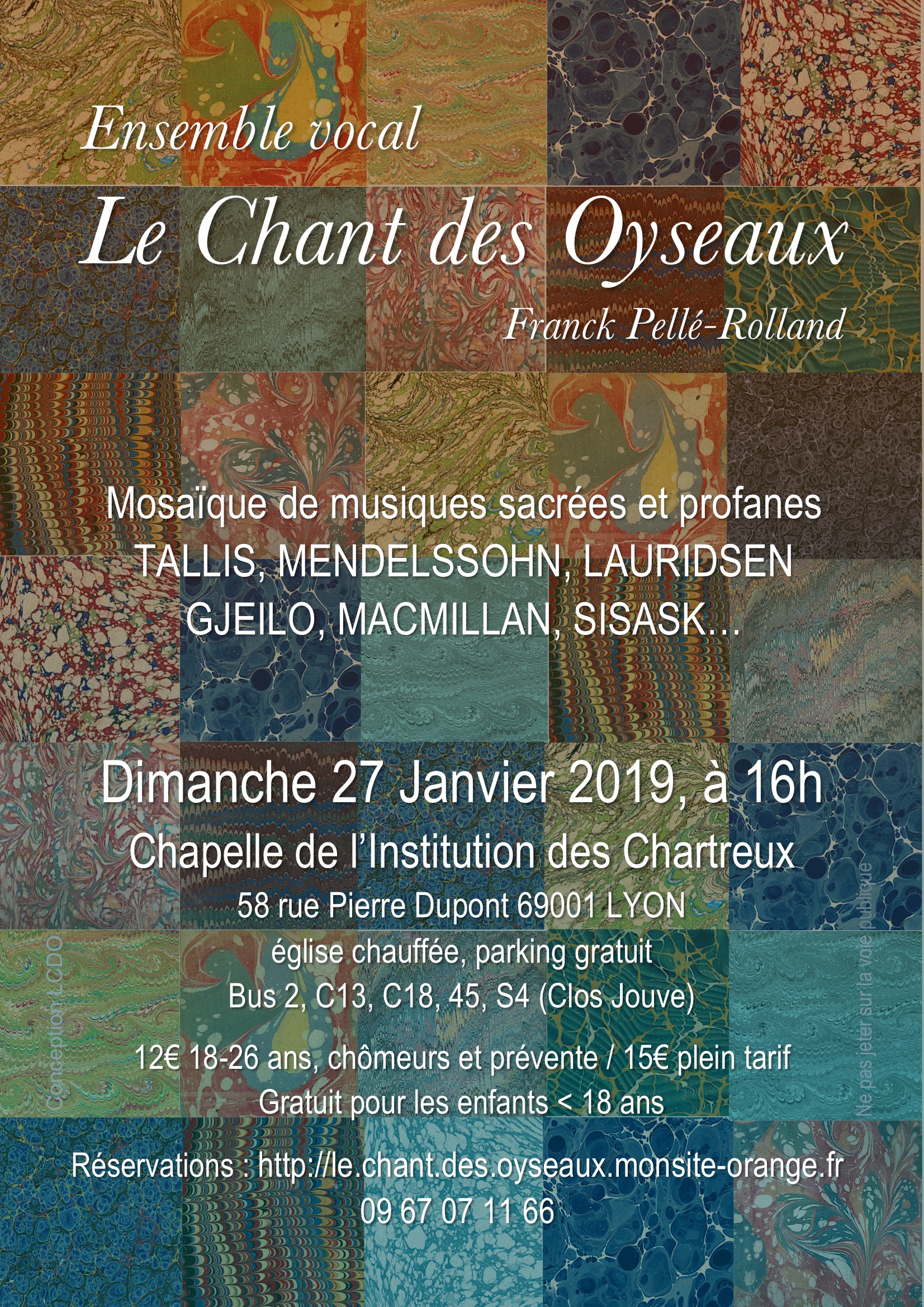 Concert de l’Ensemble Vocal Le Chant des Oyseaux le 27 janvier 2019 à Lyon (69)