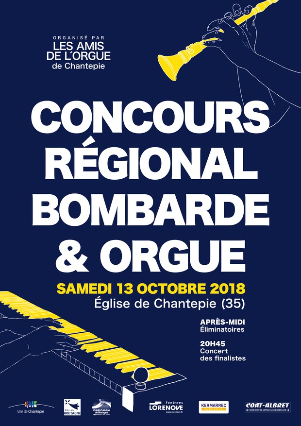 Concert final de la 5e édition du Concours Régional Bombarde et Orgue le 13 octobre 2018 à Chantepie (35)