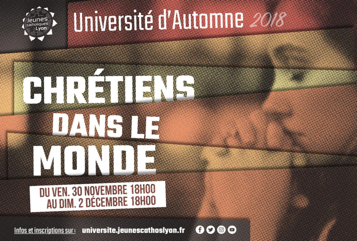 Université d’automne pour les jeunes du 30 novembre au 2 décembre 2018 à Lyon (69)