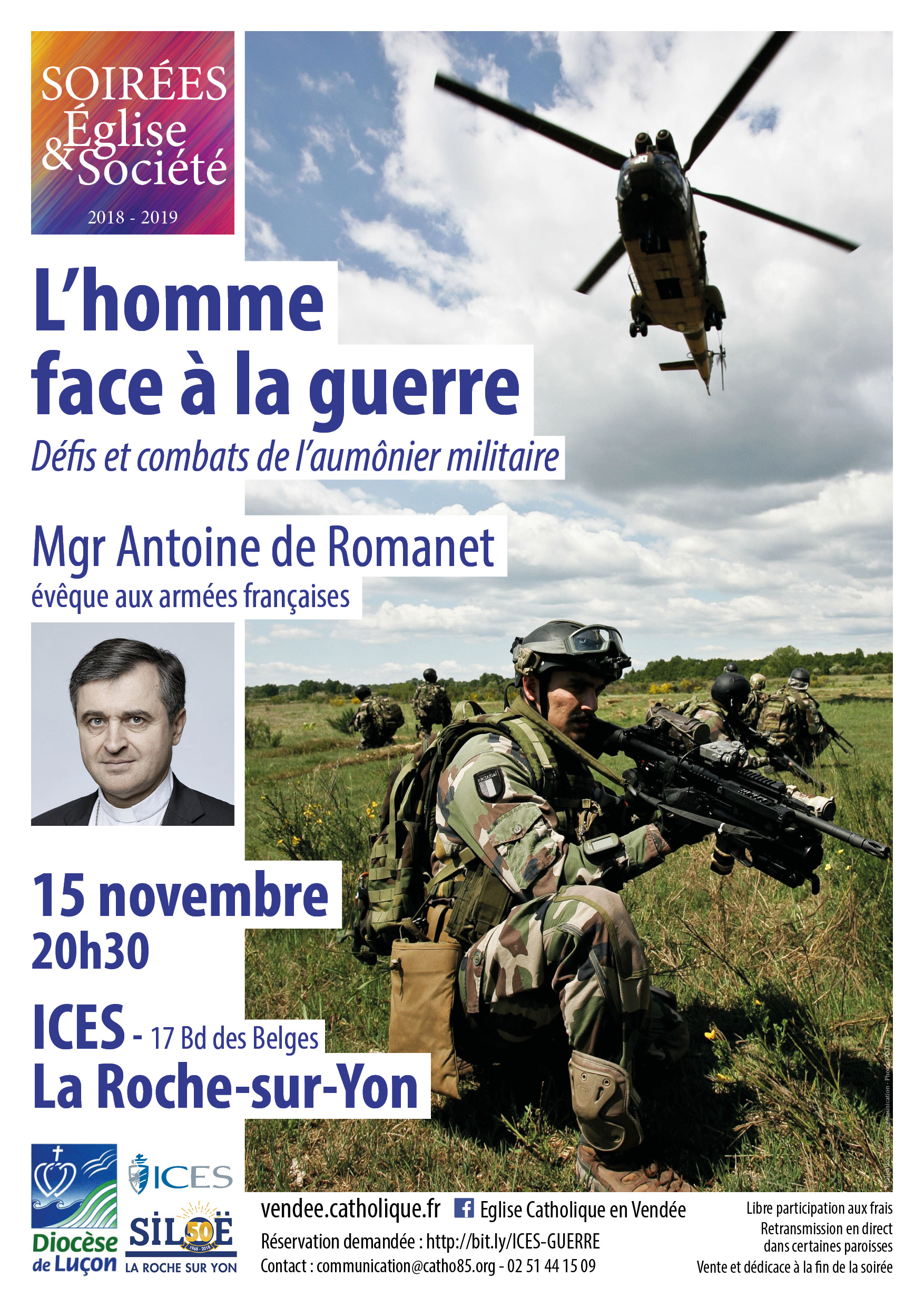 Soirée Eglise et Société : L’homme face à la guerre – le 15 novembre 2018 à La-Roche-sur-Yon (85)