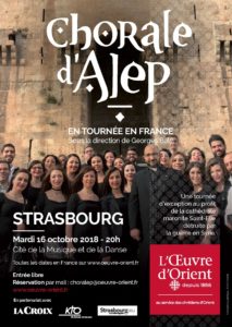 Concert exceptionnel de la chorale Naregatsi d’Alep le 16 octobre 2018 à Strasbourg (67)