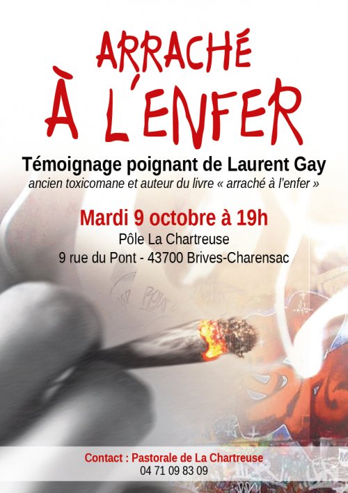 Conférence-témoignage de Laurent Gay le 9 octobre 2018 à Brives-Charensac (43)