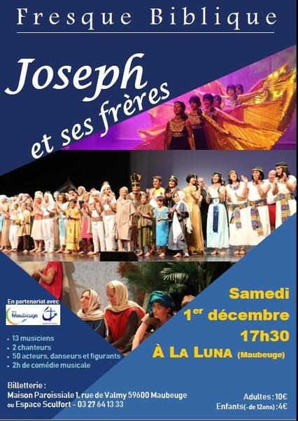 Joseph et ses frères – Comédie musicale le 1er décembre 2018 à Maubeuge (59)