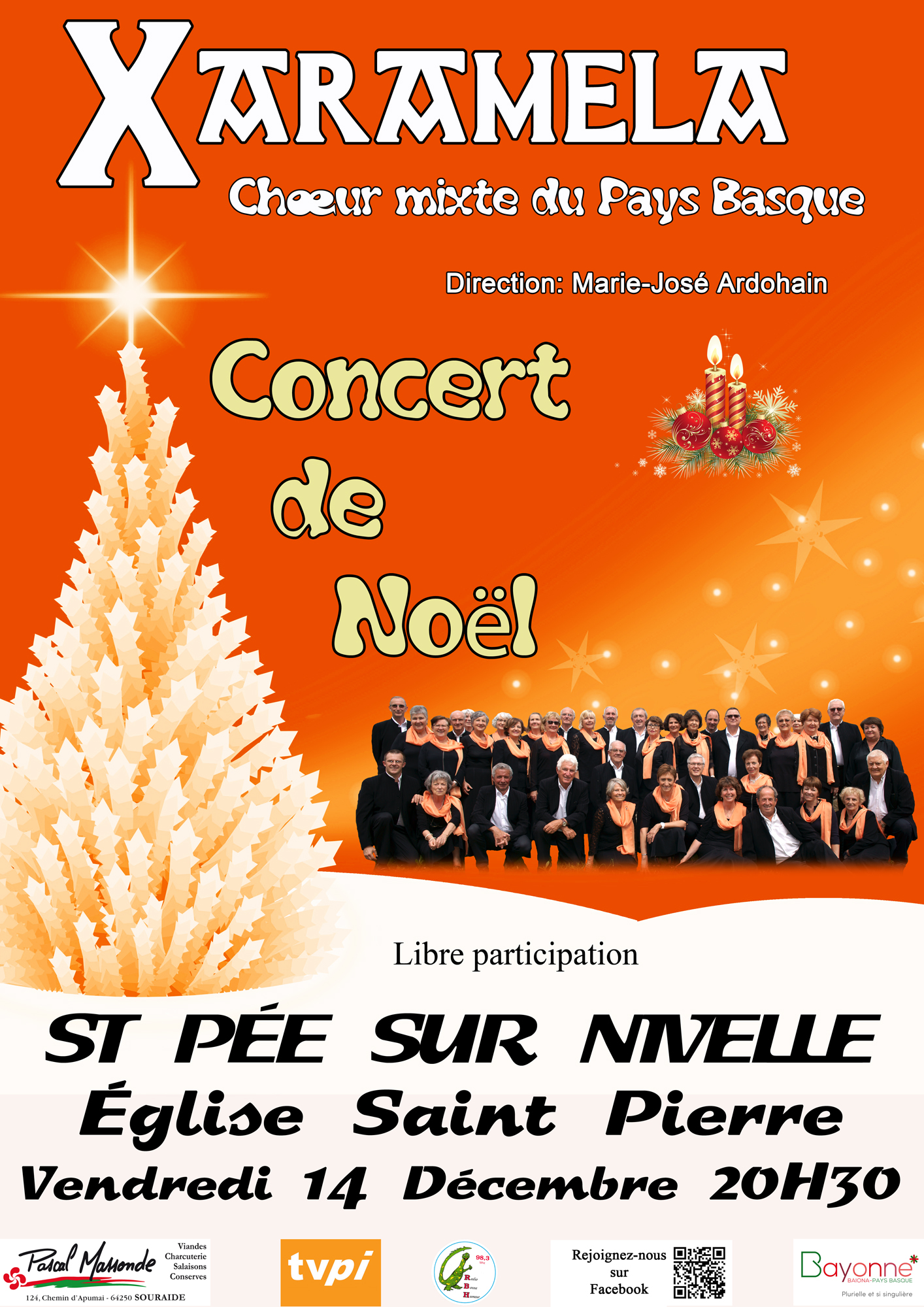 Concert de Noël du Choeur Xaramela le 14 décembre 2018 à Saint-Pée-sur-Nivelle (64)