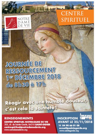 Journée de ressourcement à Notre-Dame de Sainte Garde à Saint-Didier (84) le 1er décembre 2018