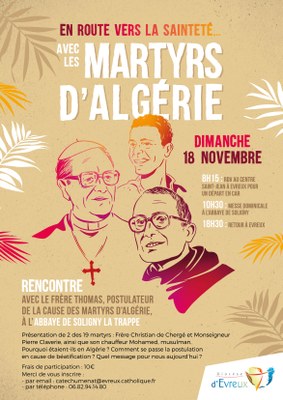 En route vers la sainteté avec les Martyrs d’Algérie – 18 novembre 2018 à Soligny-la-Trappe (61)