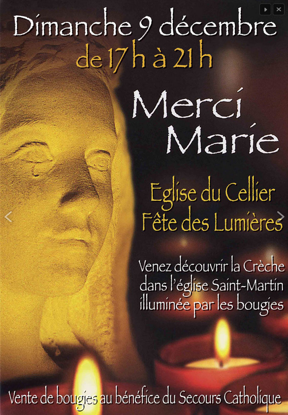 9 décembre 2018 : Fête des Lumières en l’église Saint-Martin du Cellier (44)