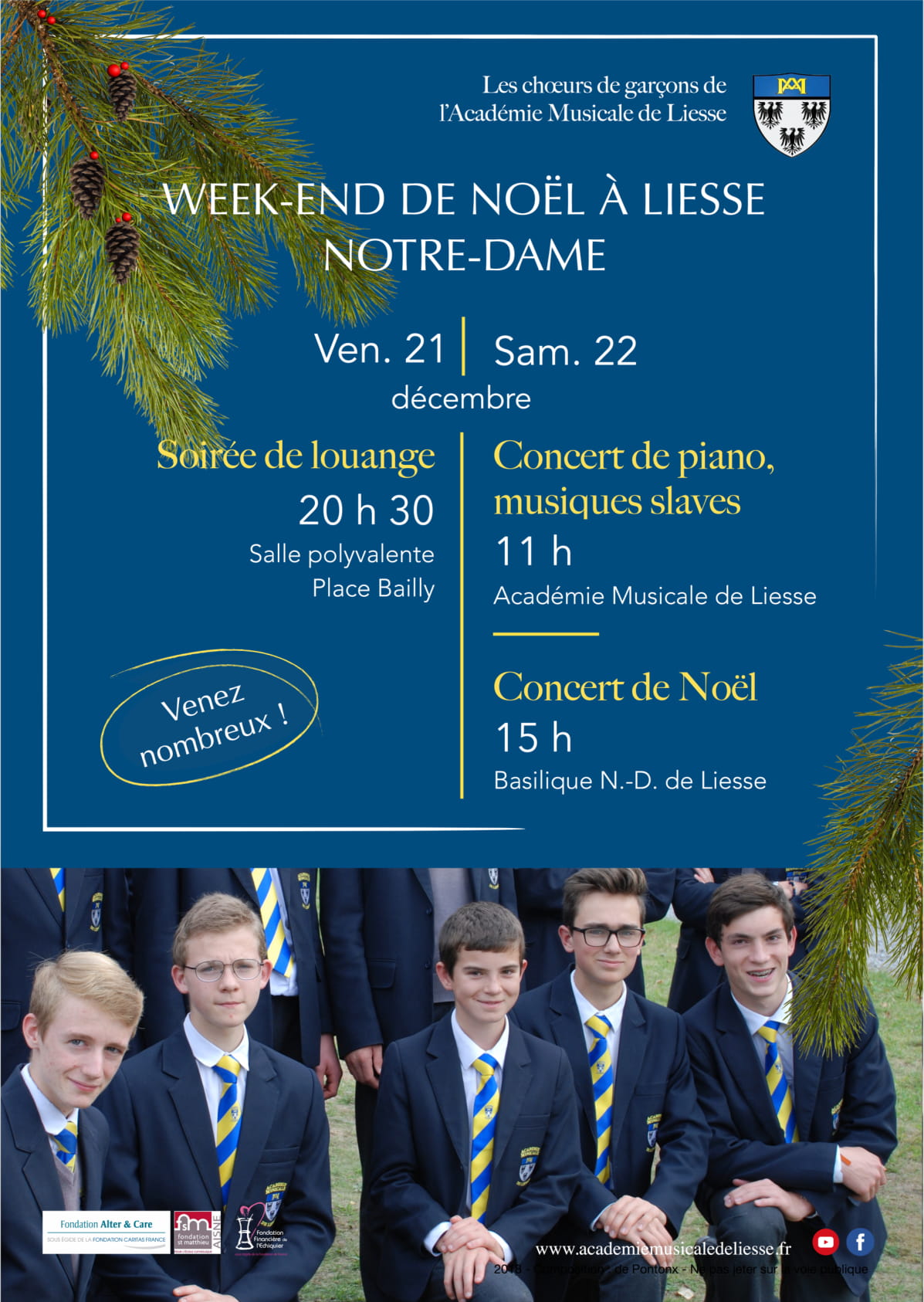 Week-end de Noël les 21 & 22 décembre 2018 à Liesse-Notre-Dame (02) – Académie Musicale de Liesse