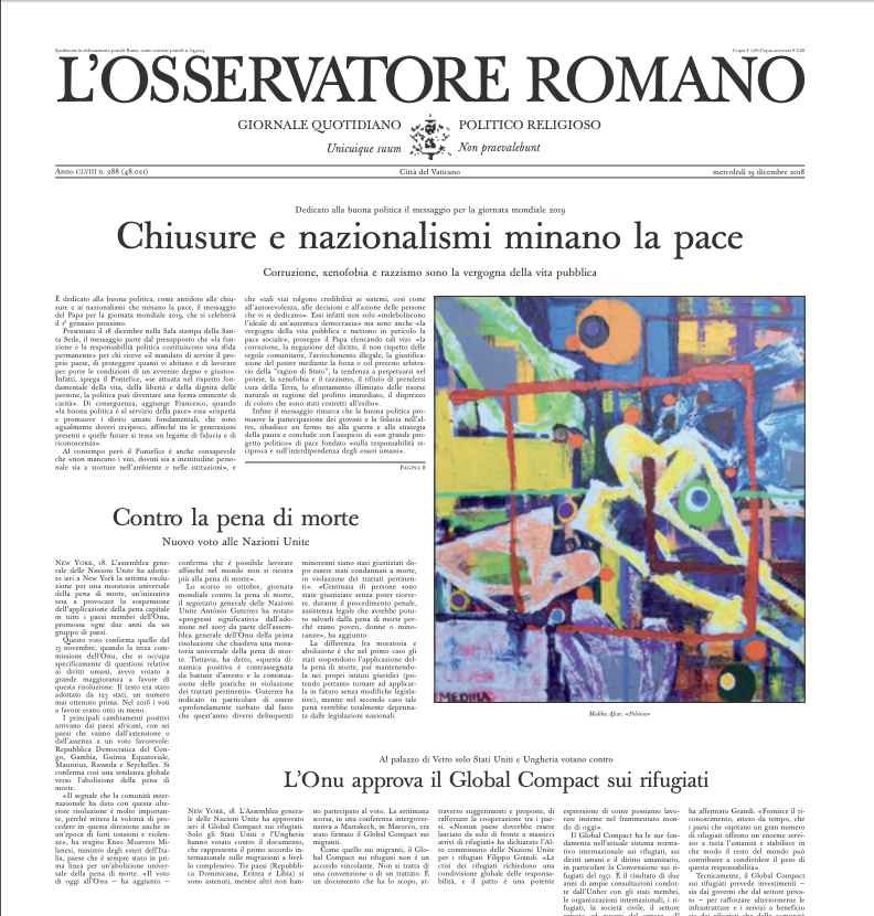 L’Osservatore Romano déplore une “violence sans précedents” contre les journalistes en 2018