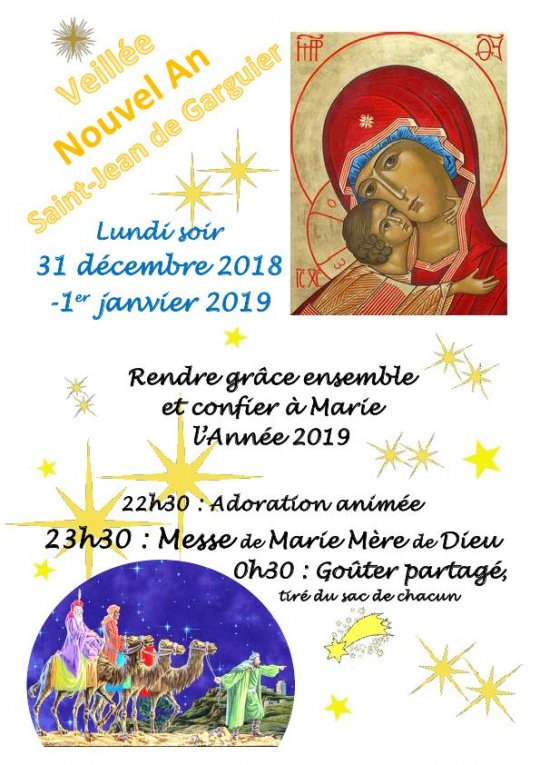 Veillée du Nouvel An à Saint-Jean-de-Garguier (Gémenos (13) ) le 31 décembre 2018
