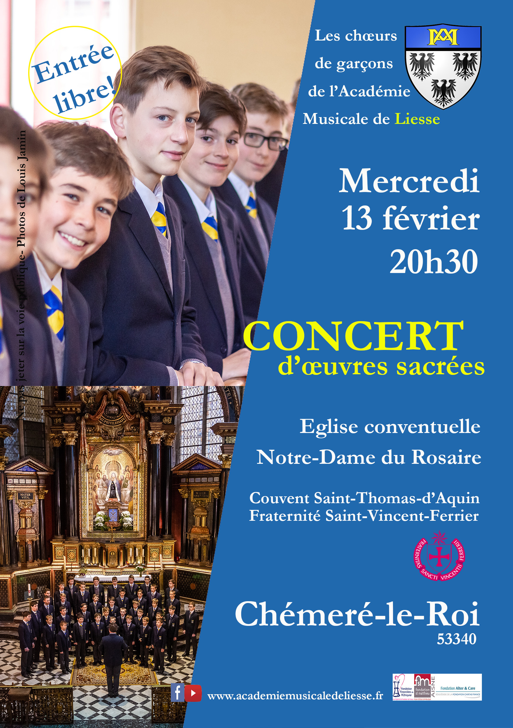 Concert de l’Académie Musicale de Liesse à Chémeré le Roi (53) le 13 février 2019