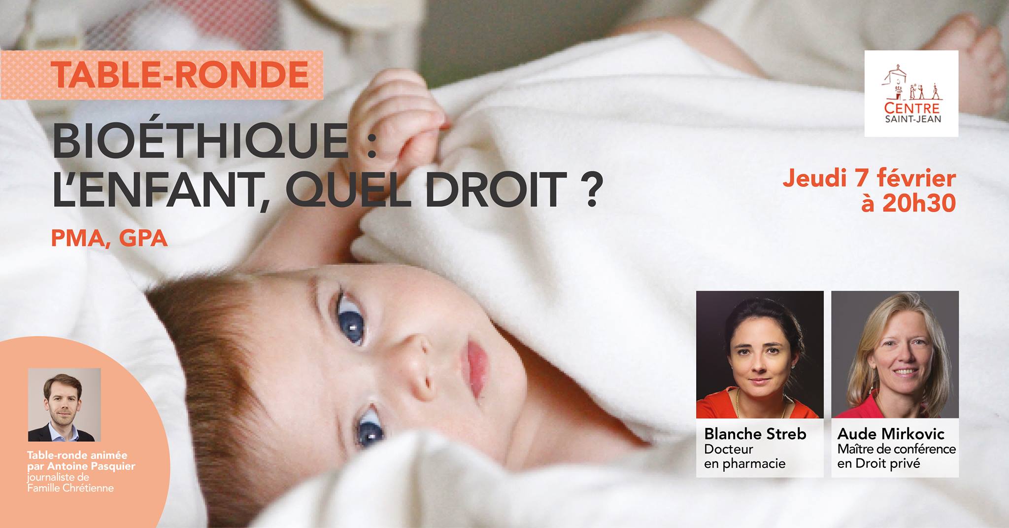 Table-ronde Bioéthique : L’enfant, quel droit ? Le 7 février 2019 à Boulogne-Billancourt (92)