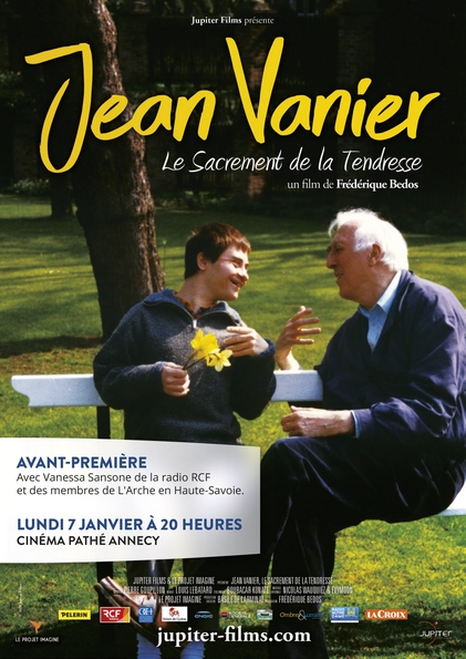 Projection en avant-première du film Jean Vanier – Le sacrement de la tendresse – le 7 janvier 2019 à Annecy (74)