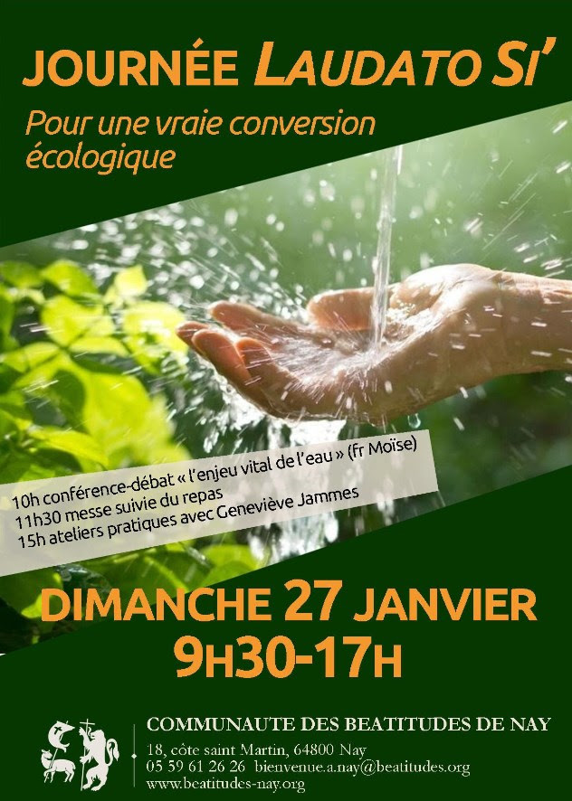 Journée “Laudato Si’ – Pour une vraie conversion écologique” le 27 janvier 2019 à Nay (64)