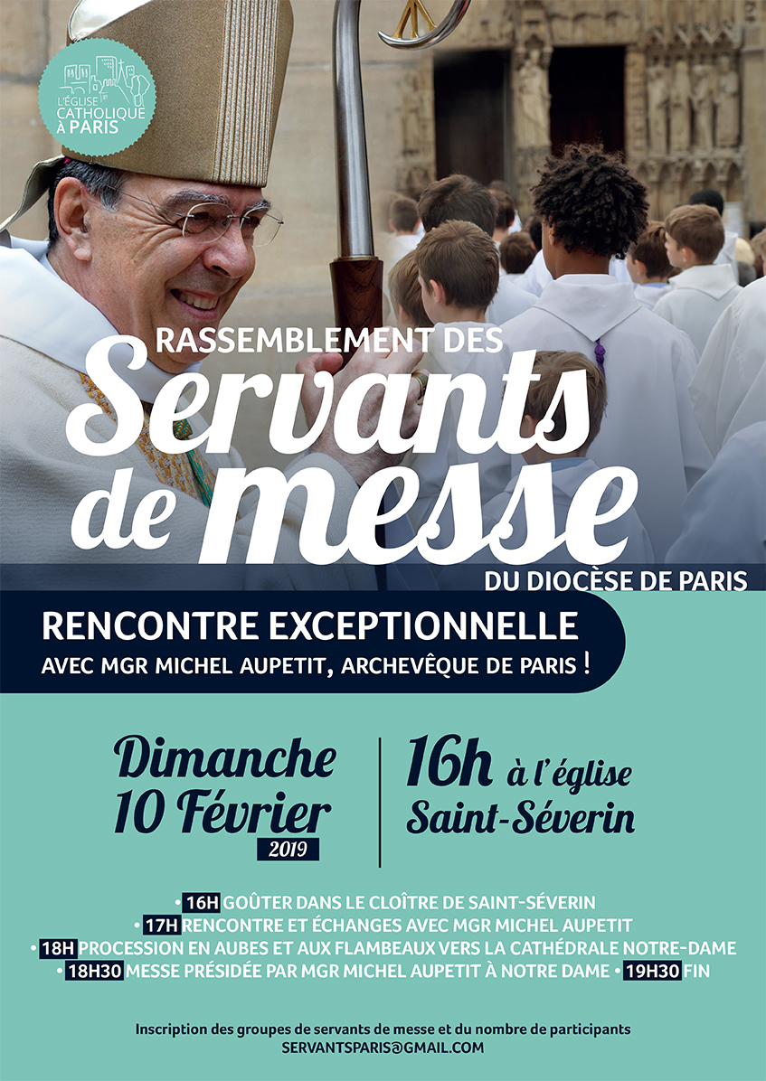 Rassemblement des Servants d’autel et Servantes d’assemblée le 10 février 2019 à Paris