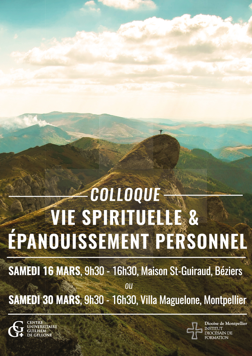 Colloque Vie Spirituelle et Epanouissement Personnel le 16 mars 2019 à Béziers (34) et le 30 mars à Montpellier (34)