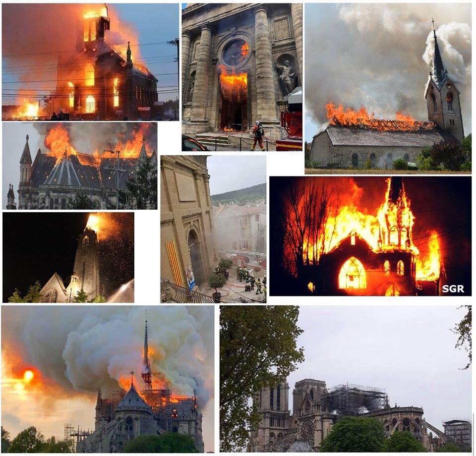 10 mois 10 églises catholiques incendiées en France