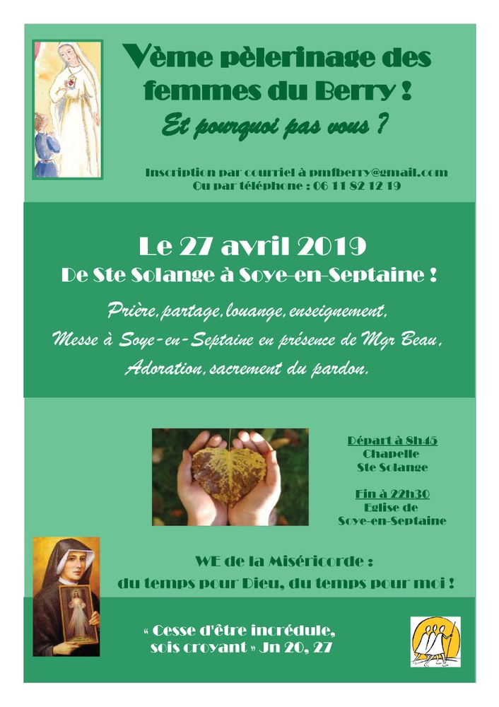 5e pèlerinage des Femmes du Berry le 27 avril 2019 à Sainte-Solange (18)