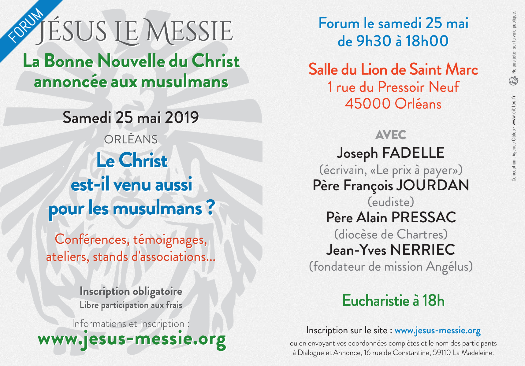 Journée de formation sur l’Islam : Le Christ est-il venu aussi pour les Musulmans ? – Le 25 mai 2019 à Orléans (45)