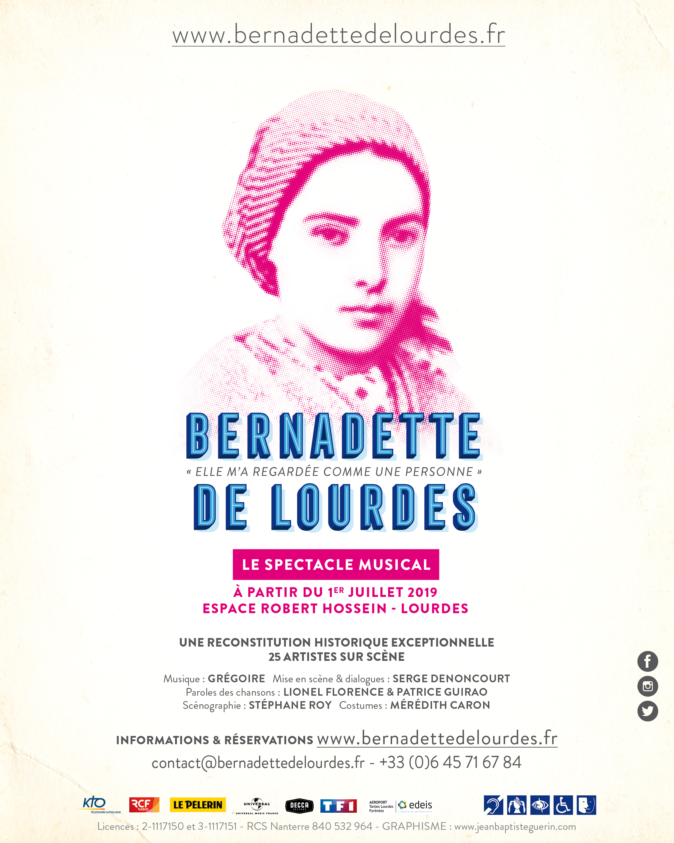 Bernadette de Lourdes : Le spectacle musical à partir du 1er Juillet 2019 à Lourdes (65)