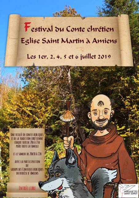 Festival du conte chrétien du 1er au 6 juillet 2019 à Amiens (80)