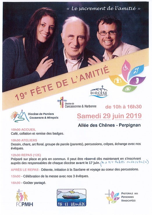 Fête de l’amitié de la pastorale des personnes handicapées le 29 juin 2019 à Perpignan (66)