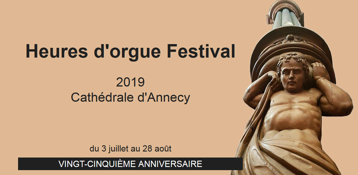 Heures d’orgue Festival jusqu’au 28 août 2019 à Annecy (74)