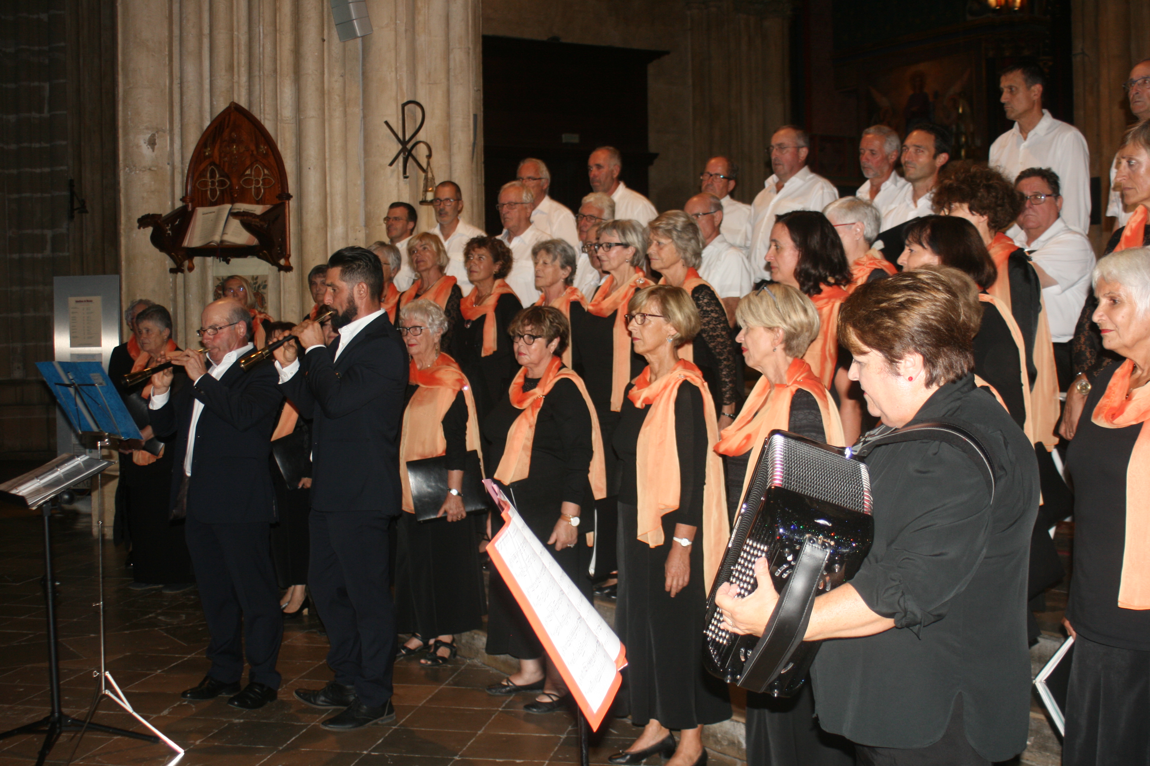 Concert du choeur XARAMELA, gaitas et orgue à la Cathédrale le 10 août 2019 à Bayonne (64)