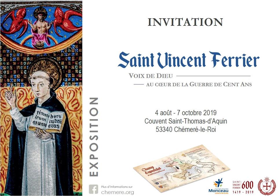 Chéméré-le-Roi: exposition Saint Vincent Ferrier – voix de Dieu au coeur de la guerre de cent ans