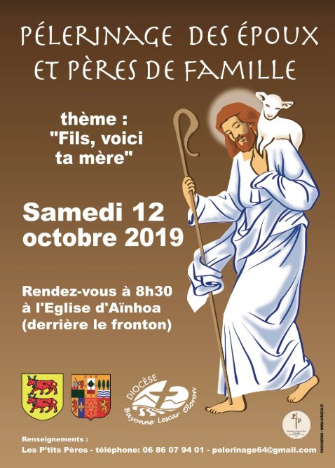 Pèlerinage des pères de famille le 12 octobre 2019 à Aïnhoa (64)