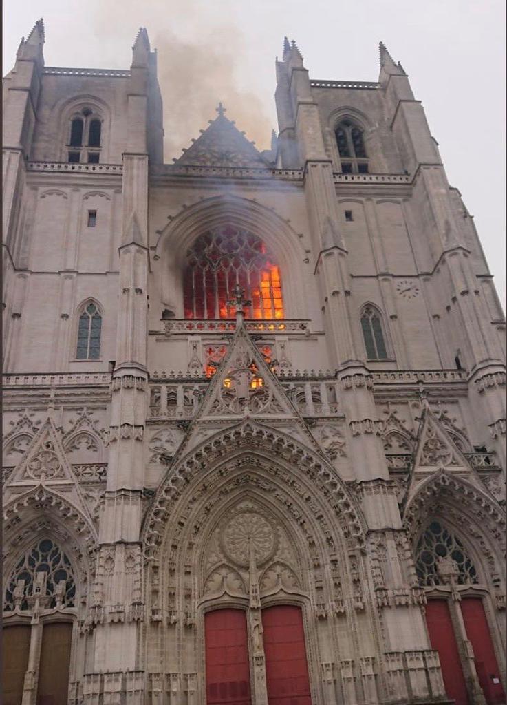 Nantes: incendie de la cathédrale Saint-Pierre-et-Saint-Paul