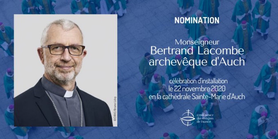 Auch: nomination de Mgr Bertrand Lacombe comme archevêque