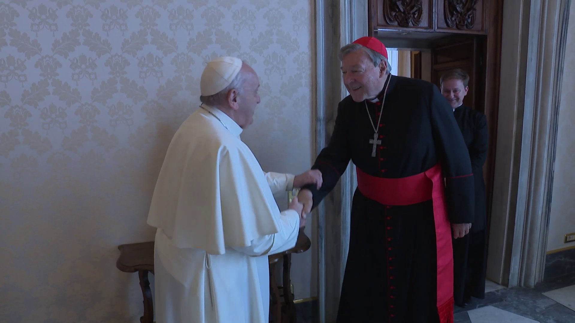 Rome : le Pape François reçoit le cardinal Pell