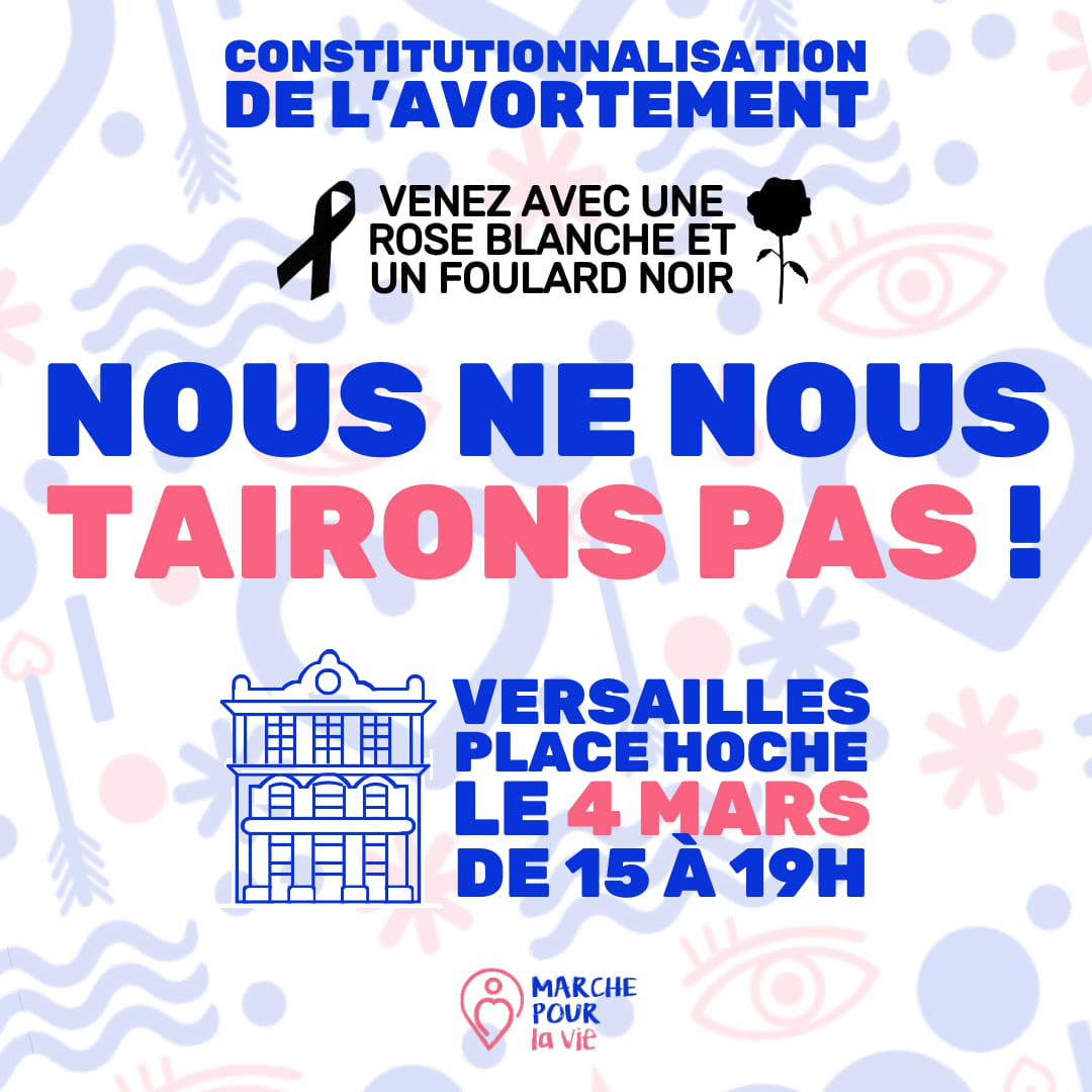 Constitutionnalisation de l’avortement: rassemblement prévu à Versailles