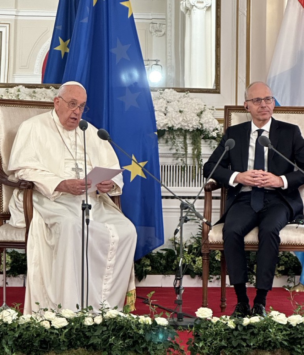 Arrivée du pape François au Luxembourg