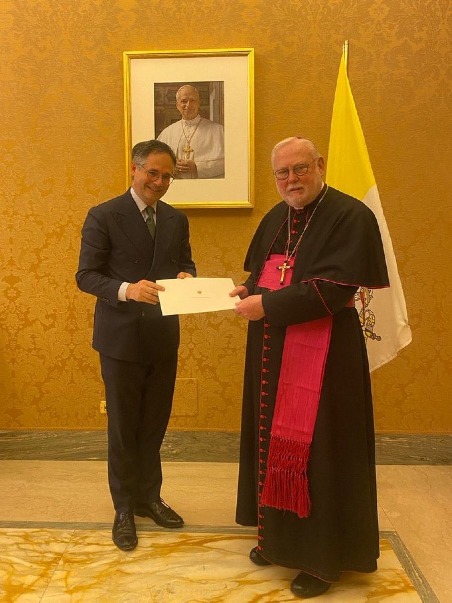 Rome: remise des lettres de créance du nouvel Ambassadeur de France près le Saint-Siège