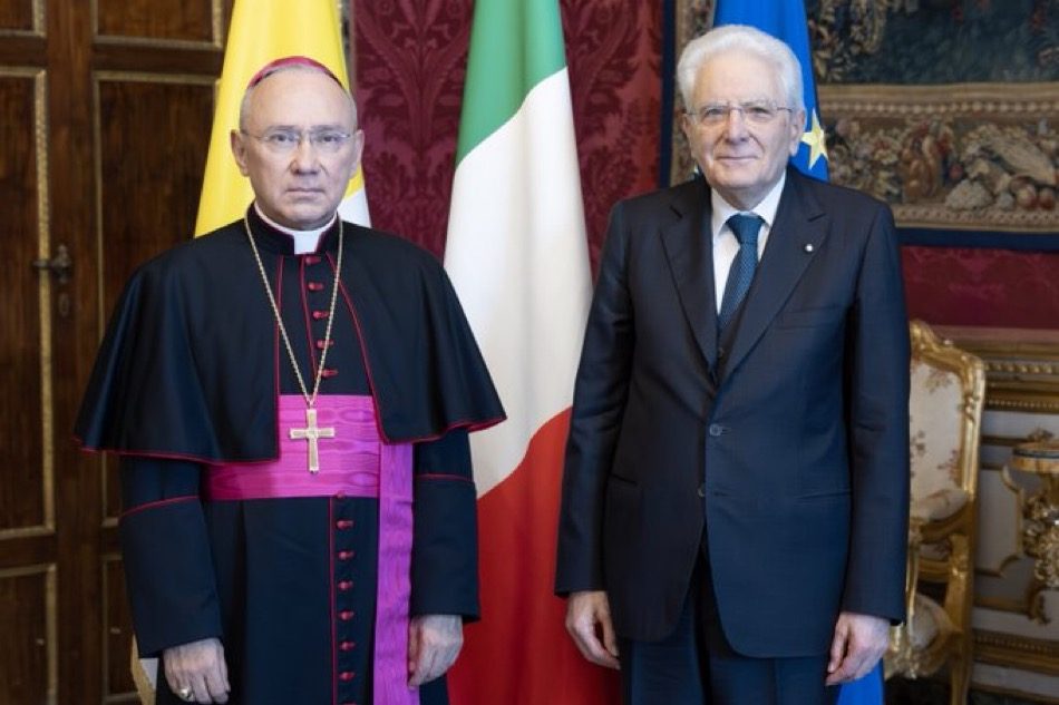 Le nouveau nonce apostolique en Italie a remis ses lettres de créance au président italien