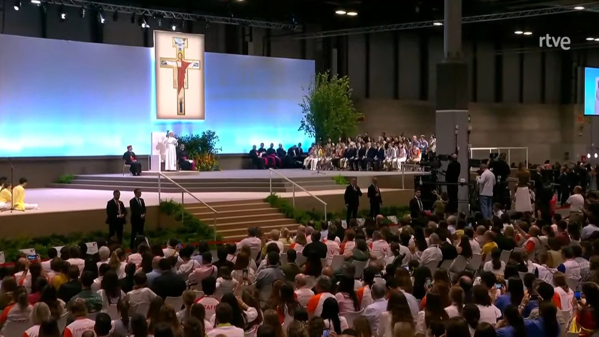 Madrid: rencontre du pape avec les bénévoles